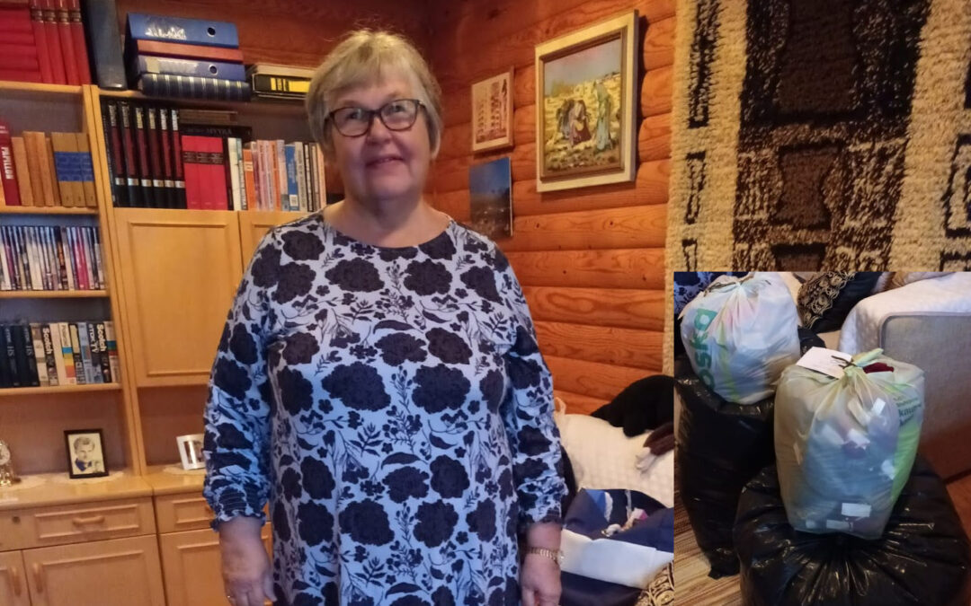 Mummot suihkivat 100 sukkaparia Ukrainaan – 5 päivää lähtöön